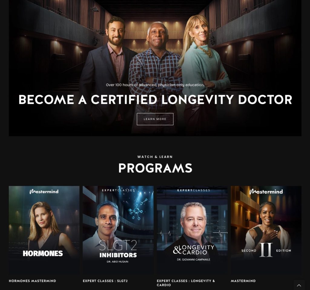 Expert Classes in Longevity and Cardio